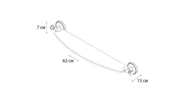 Полка стеклянная Fixsen Adele FX-55003