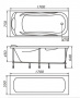 Ванна акриловая Marka One Calypso 170x75 см