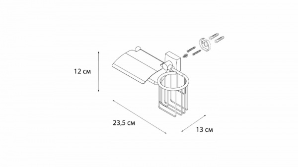 Бумагодерж.+держ.дезодоранта Fixsen Kvadro FX-61309+10