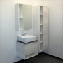 Тумба с раковиной Comforty "Прага-60" дуб белый с антрацитовой столешницей