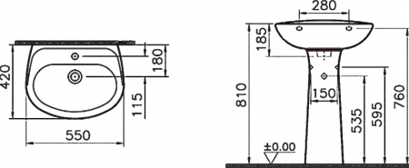 Раковина VitrA Normus 9600B003