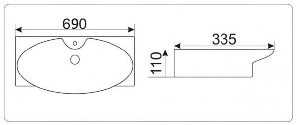 Умывальник CeramaLux STR4282B