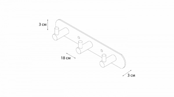 Планка 3 крючка Fixsen Hotel FX-31005-3