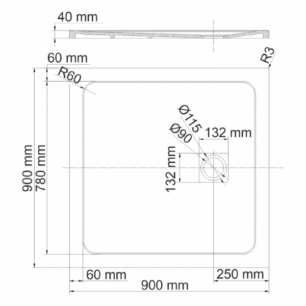 Душевые поддон WasserKRAFT 19T03