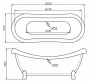 Ванна акриловая BelBagno BB05 182х75
