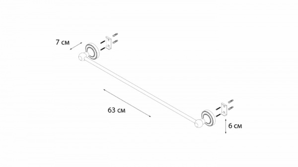 Полотенцедержатель трубчатый Fixsen Antik FX-61101 60 см