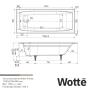 Ванна чугунная Wotte Forma 170x70 см