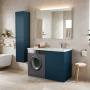 Тумба с раковиной Veneciana NERA 120 R под стиральную машину 3 ящика, индиго
