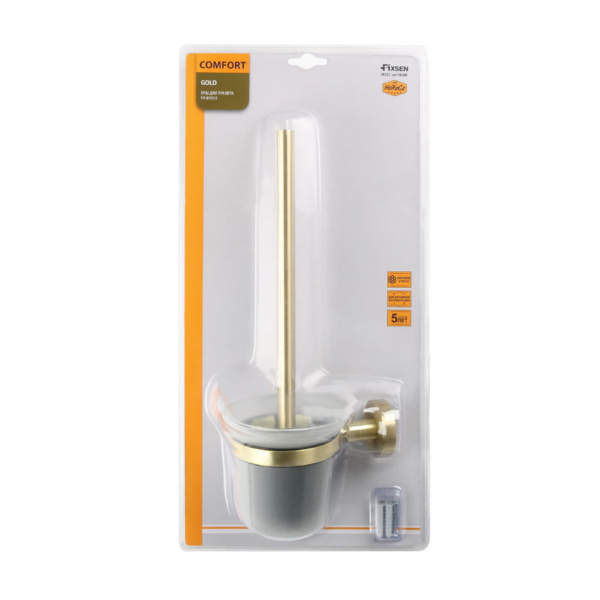 Ерш для туалета золото-сатин Fixsen Comfort Gold FX-87013