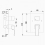 Смеситель Lemark Unit LM4527C для ванны и душа, встраиваемый