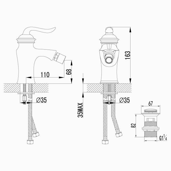 Смеситель Lemark Brava LM4708G для биде