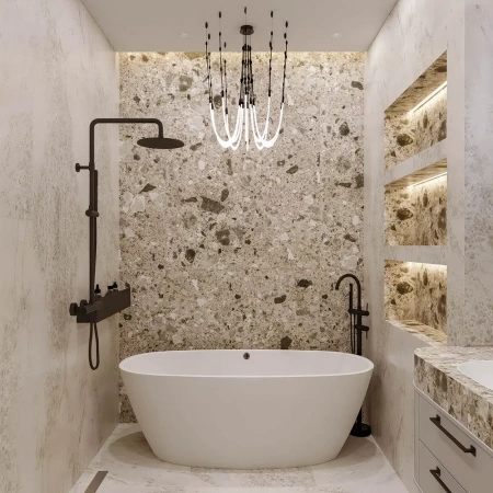 Ванна из искусственного камня Veconi Imperia 170х80