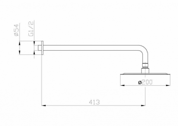 Верхний душ BelBagno ANCONA ANCONA-SLD-CRM