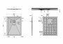 Душевой поддон Grossman Strong GR-S190120Q 1200х90 из искусственного камня,белый