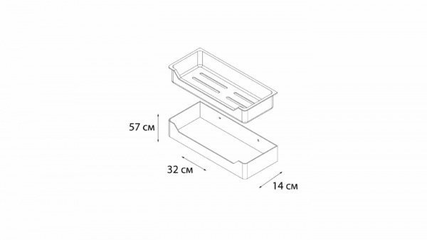 Полка прямоугольная одноэтажная с пластиковой вставкойFixsen Hotel FX-31003C