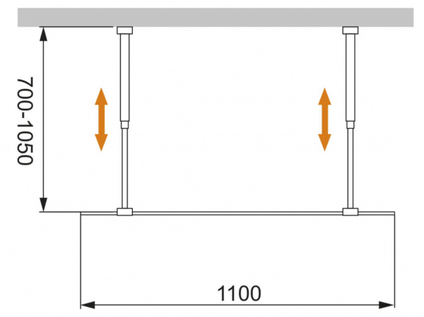 Душевая перегородка Cezares LIBERTA-L-2-110-BR-Cr