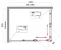 Душевой уголок BelBagno UNO-195-AH-2-100/80-P-Cr