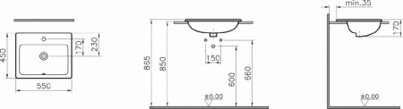 Раковина VitrA S20 5465B003-0001