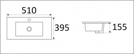 Умывальник CeramaLux 9393-50