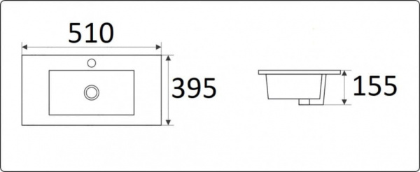 Умывальник CeramaLux 9393-50