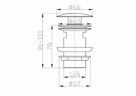 Донный клапан BelBagno BB-SAT-NERO
