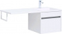 Тумба с раковиной Aquanet Токио 110 R белый (подвесная, 1 ящик)
