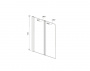 AQ NFB 6222-100 (новый артикул AQ DEL SBA 10015CH) Шторка на ванну двухэлементная, поворотная 1000X1500 профиль хром, стекло прозрачное