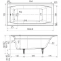 Ванна чугунная Wotte Forma 150x70 см