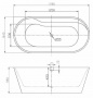 Ванна акриловая BelBagno BB14 178x84 см