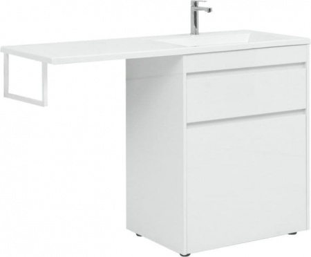 Тумба с раковиной Aquanet Токио 130 R белый (напольная, 1 ящик)