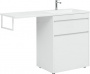 Тумба с раковиной Aquanet Токио 130 R белый (напольная, 1 ящик)