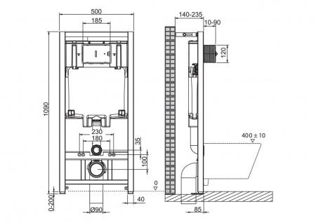 Система инсталляции для унитазов BelBagno BB002-80