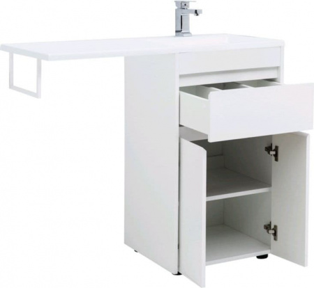 Тумба с раковиной Aquanet Токио 110 R белый (напольная, 1 ящик, 2 дверцы)