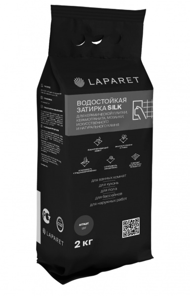 Laparet-fuga Silk, антрацит водостойкая (2 кг)