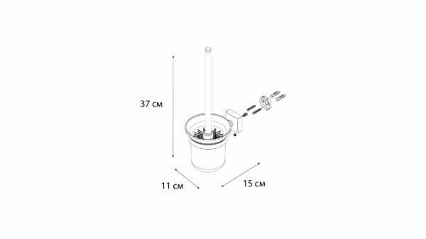 Ерш для туалета Fixsen Kvadro FX-61313