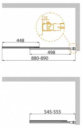 Душевая шторка на ванну Cezares SLIDER-VF-11-90/150-P-Cr