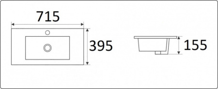Умывальник CeramaLux 9393-70