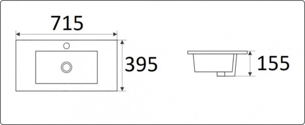 Умывальник CeramaLux 9393-70