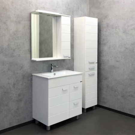 Зеркало-шкаф Comforty "Модена М-75" белый матовый