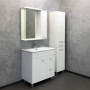 Зеркало-шкаф Comforty "Модена М-75" белый матовый