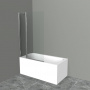 Душевая шторка на ванну BelBagno UNO-V-11-100/150-C-Cr