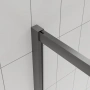 Душевой угол Veconi Evo 300 GR, 1100х800x1950, графит брашинг, прозрачное стекло