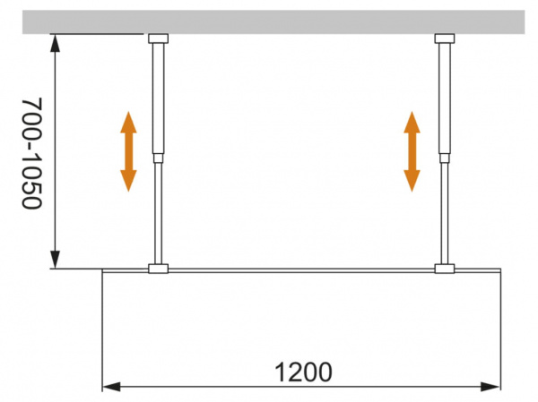 Душевая перегородка Cezares LIBERTA-L-2-120-BR-Cr