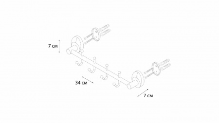 Планка 4 крючка Fixsen Europa FX-21805-4
