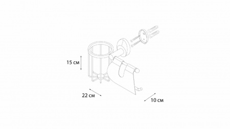 Бумагодержатель + держ.дезодоранта Fixsen Europa FX-21809+10