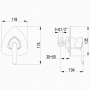 Смеситель Lemark Mars LM3523C для душа, встраиваемый