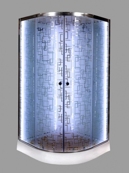 Душевая кабина DTO ЕМ1510N LED (100х100х200)