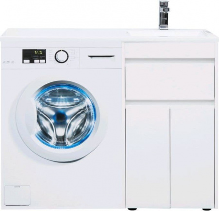 Тумба с раковиной Aquanet Токио 110 R белый (напольная, 1 ящик, 2 дверцы)
