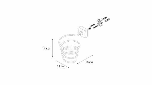 Держатель для фена Fixsen Kvadro FX-61319B