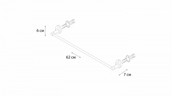 Полотенцедержатель трубчатый Fixsen Europa FX-21801 60 см